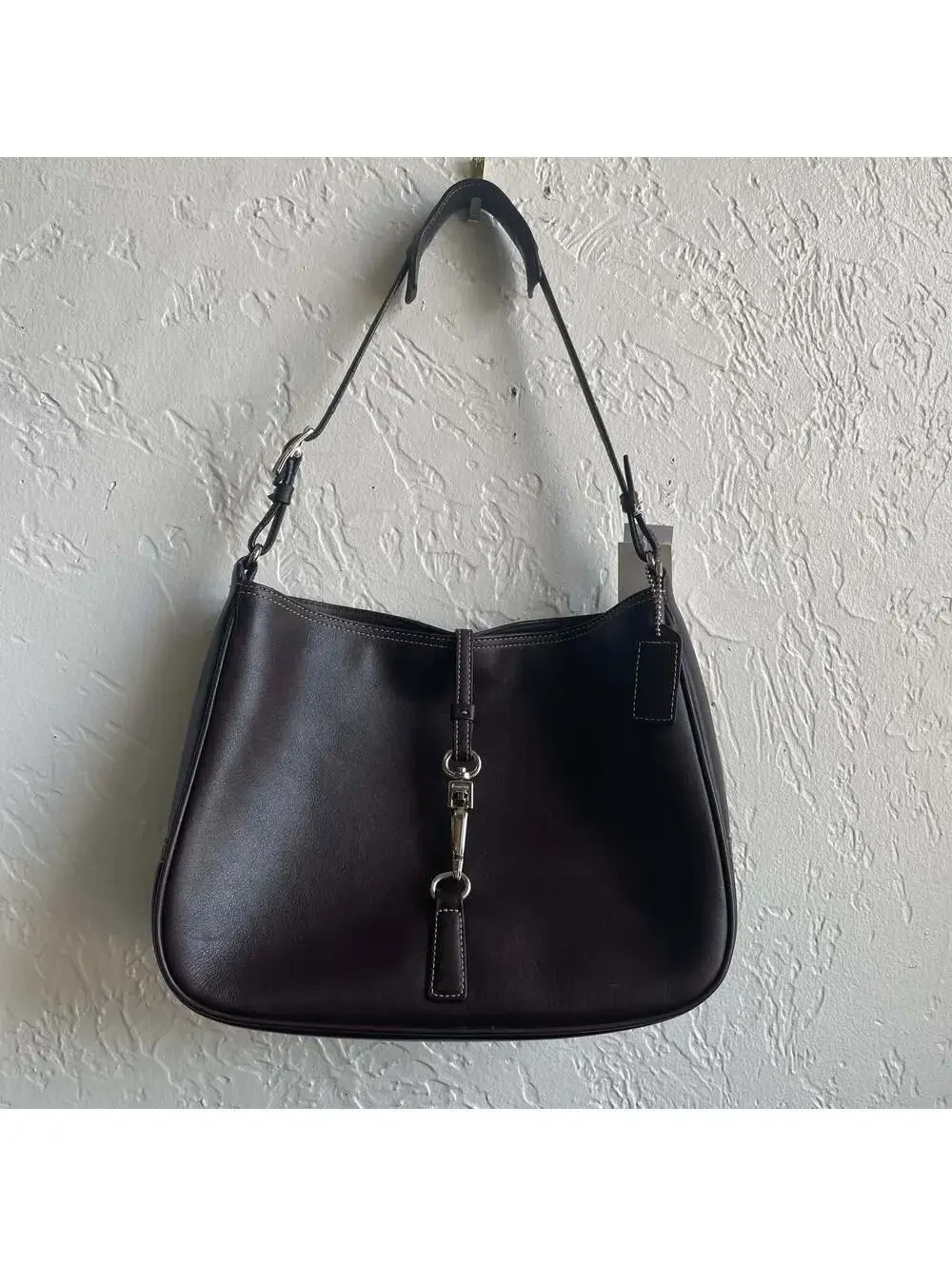 Coach 2002 Brown Clip Hobo Shoulder Bag #7751